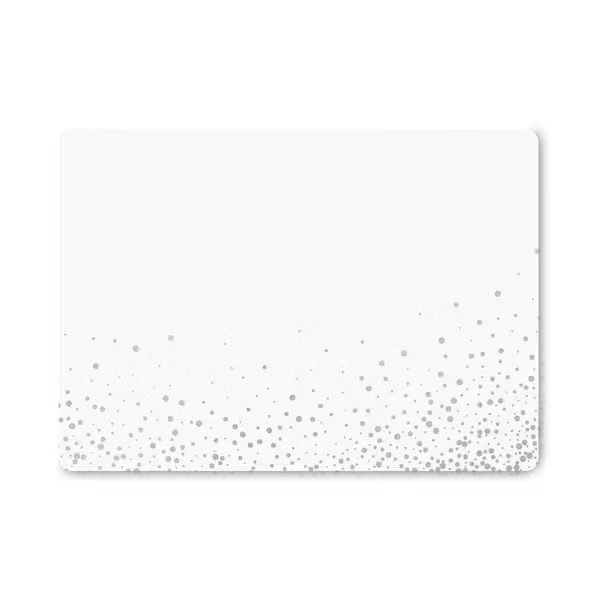 One Sided Silver Glitter